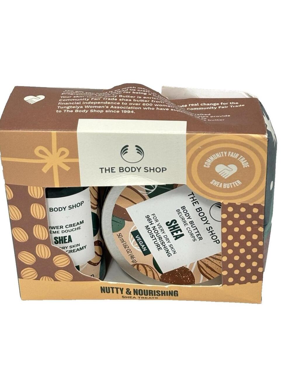 The Body Shop Shea Treats Gift Set Body Butter 50ml & Shower Cream 60ml Vegan